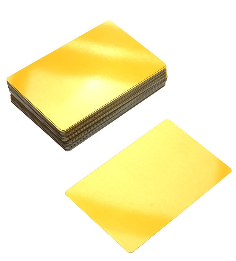 RXBC2011 بطاقات عمل معدنية فارغة ليزرية النقش من الألمنيوم الذهبي RXBC2011 100 - Image 2